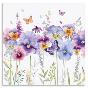 Pansy Floral Greeting Card